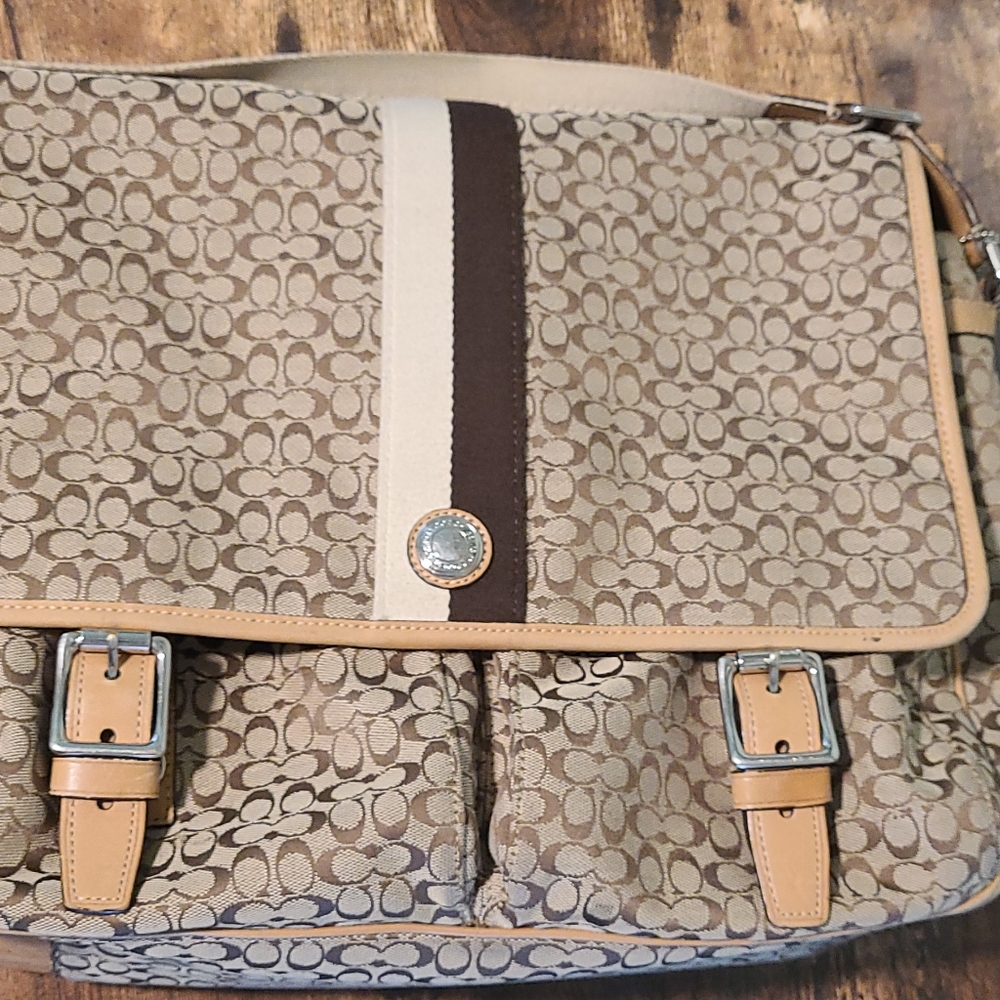 Coach Signature X-Large Monogram Laptop Briefcase